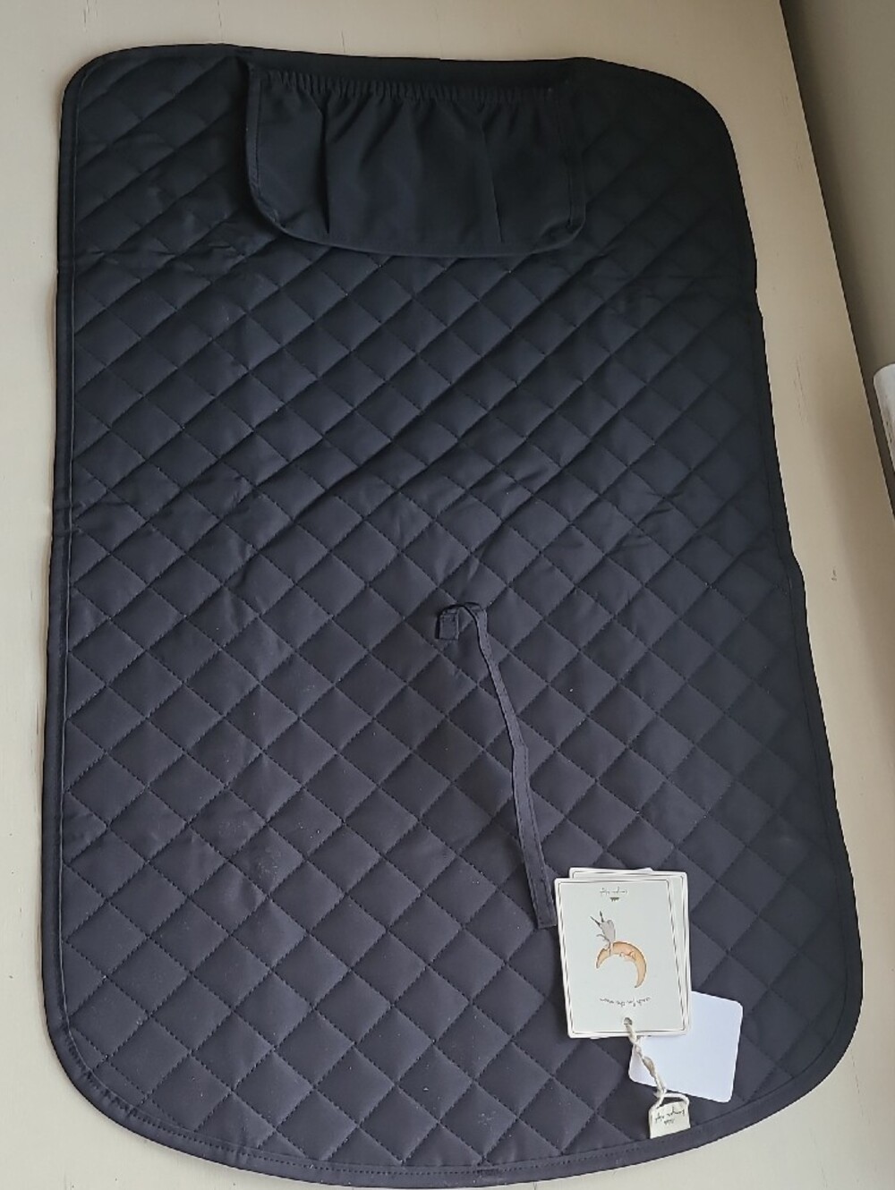 Konges Slojd Mini Changing Pad Black Quilted NWT OEKO-TEX Water Repellent
